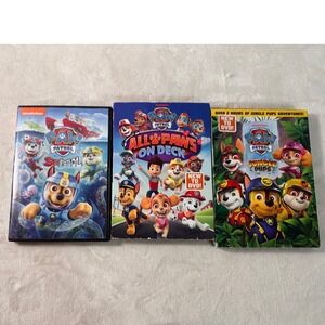Paw Patrol DVD Lot of 3 Sea Patrol All Paws on Deck Jungle Pups Nickelodeon Kids